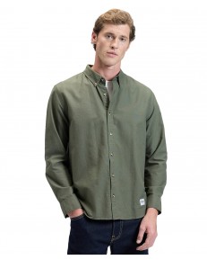 Koszula Lee WORKWEAR RELAXED NO POCKET BUTTON DOWN 112376598 Oak Moss