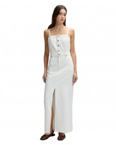 Sukienka Lee MAXI DENIM DRESS 112376937 Powder White