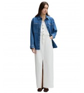 Sukienka Lee MAXI DENIM DRESS 112376937 Powder White