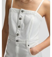 Sukienka Lee MAXI DENIM DRESS 112376937 Powder White