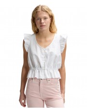 Koszula Lee RUFFLE SLEEVE SHIRT 112376975 Bright White