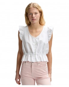 Koszula Lee RUFFLE SLEEVE SHIRT 112376975 Bright White