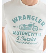 T-shirt Wrangler AMERICANA TEE 112377951 Worn White