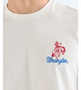 T-shirt Wrangler EMBROIDERY TEE 112377987 Worn White