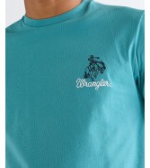 T-shirt Wrangler EMBROIDERY TEE 112377990 Brittany Blue