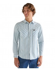 Koszula Wrangler CHAMBRAY SHIRT 112378064 Light Stripe