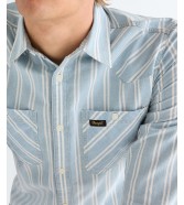 Koszula Wrangler CHAMBRAY SHIRT 112378064 Light Stripe