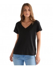 T-shirt Wrangler EASY V NECK 112378067 Black