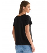 T-shirt Wrangler EASY V NECK 112378067 Black