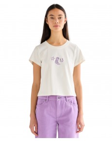 T-shirt Wrangler BABY TEE 112378072 Worn White