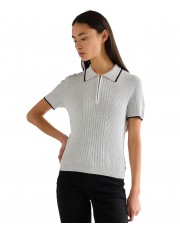 Koszuka Wrangler QUARTER ZIP POLO 112378105 Grey Heather