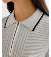 Koszuka Wrangler QUARTER ZIP POLO 112378105 Grey Heather