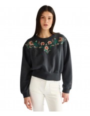Bluza Wrangler EMBROIDERED SWEAT 112378109 Faded Black