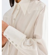 Koszula Wrangler DRAMA COLLAR SHIRT 112378112 Worn White