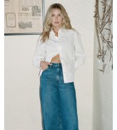 Koszula Wrangler DRAMA COLLAR SHIRT 112378112 Worn White