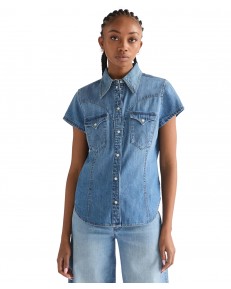 Koszula Wrangler SS STYLIZED WESTERN SHIRT 112378113 Hazy Horizon