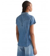 Koszula Wrangler SS STYLIZED WESTERN SHIRT 112378113 Hazy Horizon