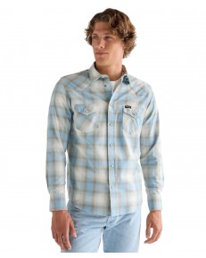Koszula Wrangler WESTERN SHIRT 112378118 Blue Tan