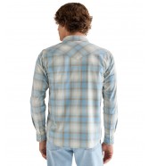 Koszula Wrangler WESTERN SHIRT 112378118 Blue Tan