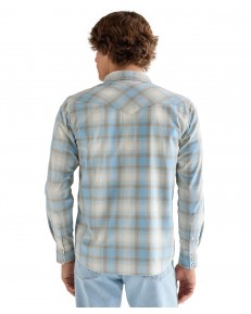 Koszula Wrangler WESTERN SHIRT 112378118 Blue Tan