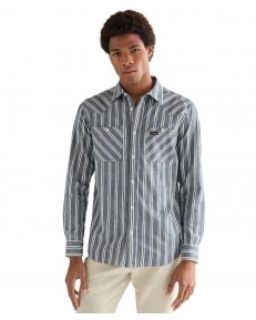 Koszula Wrangler CHAMBRAY SHIRT 112378120 Dark Stripe
