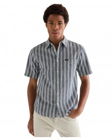 Koszula Wrangler SS CHAMBRAY SHIRT 112378121 Dark Stripe