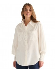 Koszula Wrangler EXAGGERATED WESTERN 112378142 Worn White