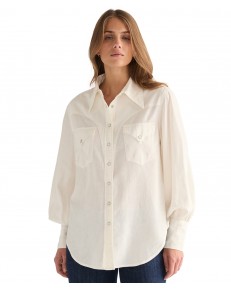 Koszula Wrangler EXAGGERATED WESTERN 112378142 Worn White