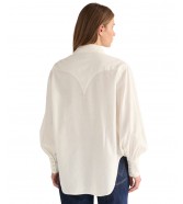 Koszula Wrangler EXAGGERATED WESTERN 112378142 Worn White