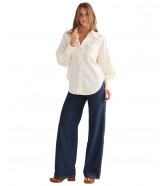Koszula Wrangler EXAGGERATED WESTERN 112378142 Worn White