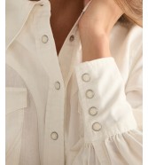 Koszula Wrangler EXAGGERATED WESTERN 112378142 Worn White