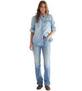 Jeansy Wrangler Straight 112378174 American Blue