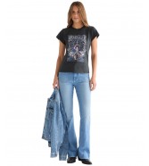 T-shirt Wrangler SHRUNKEN BAND TEE 112378309 Faded Black