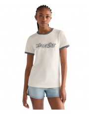 T-shirt Wrangler RINGER TEE 112378326 Worn White