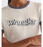 T-shirt Wrangler RINGER TEE 112378326 Worn White