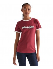 T-shirt Wrangler RINGER TEE 112378327 Ruby Wine