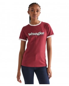 T-shirt Wrangler RINGER TEE 112378327 Ruby Wine