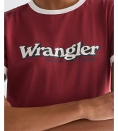 T-shirt Wrangler RINGER TEE 112378327 Ruby Wine