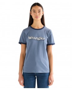 T-shirt Wrangler RINGER TEE 112378328 Dusty Blue