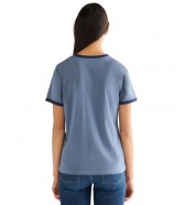 T-shirt Wrangler RINGER TEE 112378328 Dusty Blue