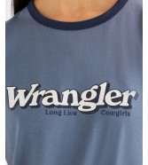 T-shirt Wrangler RINGER TEE 112378328 Dusty Blue
