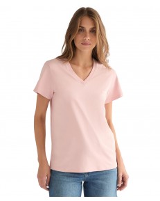 T-shirt Wrangler V NECK TEE 112378329 Sliver Pink