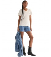 T-shirt Wrangler V NECK TEE 112378330 Worn White