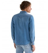 Koszula Wrangler WESTERN SHIRT 112378393 Mid Light Wash