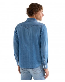 Koszula Wrangler WESTERN SHIRT 112378393 Mid Light Wash