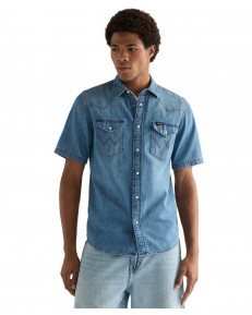 Koszula Wrangler SS WESTERN SHIRT 112378394 Mid Light Wash