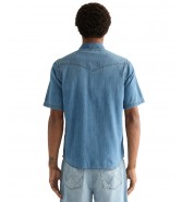 Koszula Wrangler SS WESTERN SHIRT 112378394 Mid Light Wash