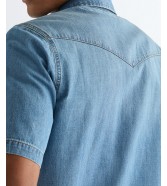 Koszula Wrangler SS WESTERN SHIRT 112378394 Mid Light Wash