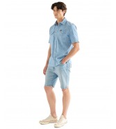 Szorty Wrangler Texas Short 112378432 Aged Blue