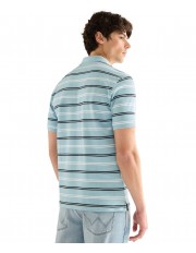 Koszulka Wrangler STRIPE POLO SHIRT 112378536 Forget Me Not